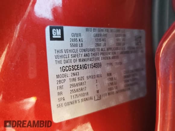 ✅ 2016 Chevrolet Colorado 2WD LT • VIN: 1GCGSCEA9G1154559 • Лот: 82271065. Опубликован ранее на Copart с пробегом 110 022 миль. Бесплатный доступ к архиву аукционных продаж из США и подробный отчёт об истории автомобиля на DreamBid. Изображение 13.