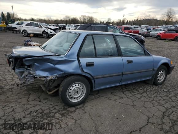 ✅ 1990 Honda Civic DX • VIN: 1HGED3642LL021832 • Lot: 41471315. Listed on Copart with 166,280 mi. Free auction sales archive from the USA and detailed vehicle history report at DreamBid. Image 3.