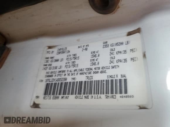 ✅ 1998 Dodge Dakota SLT • VIN: 1B7GL22X1WS652280 • Lot: 50545805. Wystawiony na Copart z przebiegiem Nie podano. Bezpłatny archiwum sprzedaży aukcyjnych z USA i szczegółowy raport historii pojazdu na DreamBid. Zdjęcie 12.