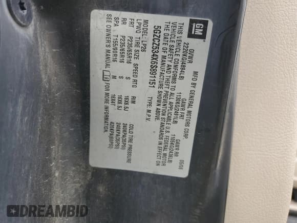 ✅ 2006 Saturn VUE • VIN: 5GZCZ534X6S891151 • Lot: 62385755. Wystawiony na Copart z przebiegiem 196 046 mil. Bezpłatny archiwum sprzedaży aukcyjnych z USA i szczegółowy raport historii pojazdu na DreamBid. Zdjęcie 13.