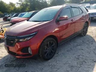 2024 Chevrolet Equinox RS with VIN 3GNAXWEG7RS121114, listed as a Copart auction lot 71850355 with 26,924 mi miles and Salvage title. Bid and sale history available at DreamBid. Image 1.