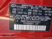 ✅ 2013 Hyundai Sonata • VIN: KMHEC4A45DA083667 • Lot: 89819865. Listed on Copart with 207,365 mi. Free auction sales archive from the USA and detailed vehicle history report at DreamBid. Image 12.