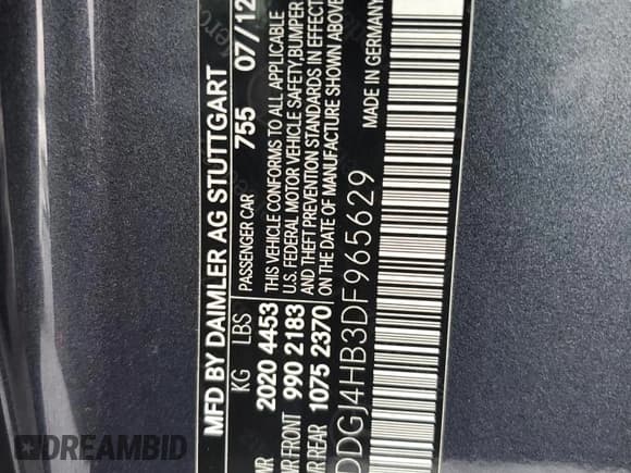✅ 2013 Mercedes-Benz C 250 • VIN: WDDGJ4HB3DF965629 • Lot: 56281705. Wystawiony na Copart z przebiegiem 41 541 mil. Bezpłatny archiwum sprzedaży aukcyjnych z USA i szczegółowy raport historii pojazdu na DreamBid. Zdjęcie 13.