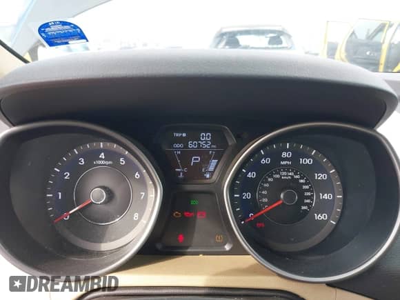 2012 Hyundai Elantra Limited with VIN 5NPDH4AE2CH138593, listed as a IAAI auction lot 43603554 with 60,752 mi miles and . Bid and sale history available at DreamBid. Image 7.