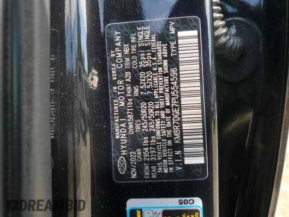 ✅ 2023 Hyundai Palisade Calligraphy • VIN: KM8R7DGE7PU554596 • Лот: 74702504. Опубликован ранее на Copart с пробегом 37 244 миль. Бесплатный доступ к архиву аукционных продаж из США и подробный отчёт об истории автомобиля на DreamBid. Изображение 13.