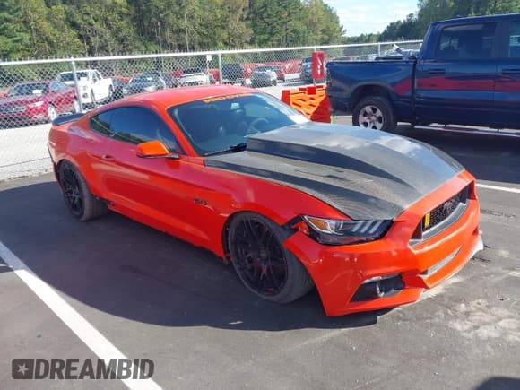 ✅ 2015 Ford Mustang GT Premium • VIN: 1FA6P8CF9F5329897 • Lot: 43313995. Listed on IAAI with 41,986 mi. Free auction sales archive from the USA and detailed vehicle history report at DreamBid. Image 1.