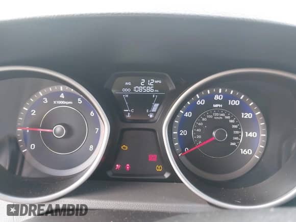 2013 Hyundai Elantra GS with VIN KMHDH6AE3DU004609, listed as a IAAI auction lot 41738554 with 108,586 mi miles and . Bid and sale history available at DreamBid. Image 7.