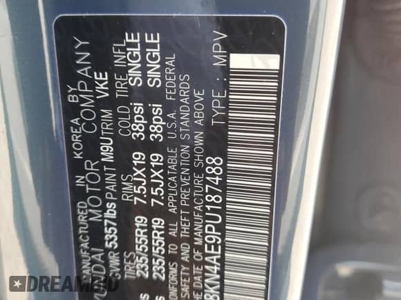 2023 Hyundai Ioniq 5 SEL z VIN KM8KN4AE9PU187488, wystawiony jako Copart lot #58132484 z przebiegiem 23 461 mil mil oraz Szkoda całkowita • Salvage title. Historia ofert i sprzedaży dostępna na DreamBid. Obrazek 12.