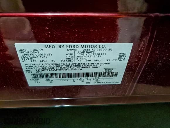 ✅ 2019 Ford Edge ST • VIN: 2FMPK4AP0KBC61914 • Lot: 94079855. Listed on Copart with 79,102 mi. Free auction sales archive from the USA and detailed vehicle history report at DreamBid. Image 13.