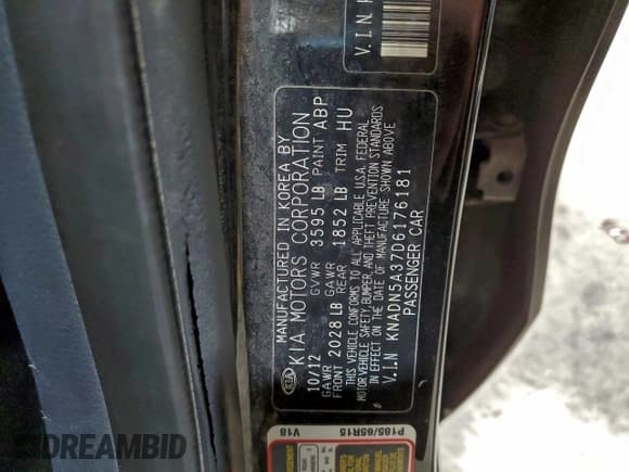 ✅ 2013 Kia Rio EX • VIN: KNADN5A37D6176181 • Лот: 95293275. Опубликован ранее на Copart с пробегом 205 182 миль. Бесплатный доступ к архиву аукционных продаж из США и подробный отчёт об истории автомобиля на DreamBid. Изображение 12.