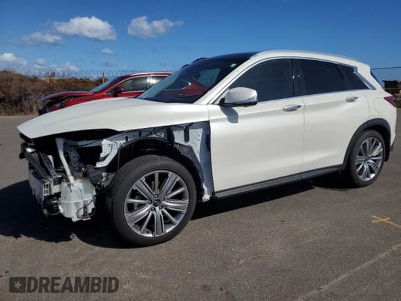 ✅ 2022 Infiniti QX50 Sensory • VIN: 3PCAJ5EA6NF117218 • Лот: 75368184. Опубликован ранее на Copart с пробегом 23 533 миль. Бесплатный доступ к архиву аукционных продаж из США и подробный отчёт об истории автомобиля на DreamBid. Изображение 1.