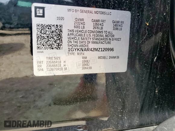 ✅ 2021 Cadillac XT5 FWD Luxury • VIN: 1GYKNAR42MZ120996 • Лот: 63314655. Опубликован ранее на Copart с пробегом 49 977 миль. Бесплатный доступ к архиву аукционных продаж из США и подробный отчёт об истории автомобиля на DreamBid. Изображение 14.