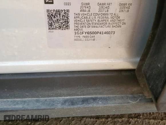 2023 Chevrolet Bolt EUV LT with VIN 1G1FY6S00P4146073, listed as a Copart auction lot 89933895 with 88,663 mi miles and Clean title. Bid and sale history available at DreamBid. Image 12.