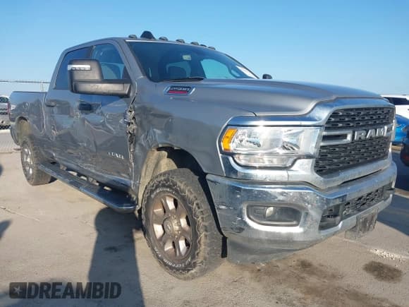 ✅ 2023 Ram 2500 Big Horn • VIN: 3C6UR5DJ5PG539184 • Lot: 43265378. Listed on IAAI with 76,820 mi. Free auction sales archive from the USA and detailed vehicle history report at DreamBid. Image 1.