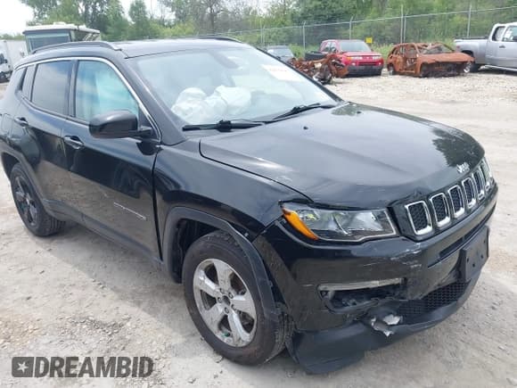 ✅ 2021 Jeep Compass Latitude • VIN: 3C4NJDBBXMT579547 • Lot: 42676695. Listed on IAAI with 80,562 mi. Free auction sales archive from the USA and detailed vehicle history report at DreamBid. Image 1.