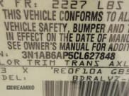 ✅ 2012 Nissan Sentra S • VIN: 3N1AB6AP5CL627848 • Lot: 43927685. Wystawiony na IAAI z przebiegiem 147 132 mil. Bezpłatny archiwum sprzedaży aukcyjnych z USA i szczegółowy raport historii pojazdu na DreamBid. Zdjęcie 9.