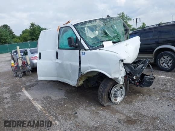 ✅ 2019 Chevrolet Express Cargo • VIN: 1GCWGAFP8K1209158 • Lot: 42873337. Listed on IAAI with 146,431 mi. Free auction sales archive from the USA and detailed vehicle history report at DreamBid. Image 1.