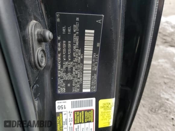 ✅ 2015 Toyota Sienna Limited • VIN: 5TDDK3DC4FS110637 • Lot: 55536225. Listed on Copart with 77,062 mi. Free auction sales archive from the USA and detailed vehicle history report at DreamBid. Image 13.