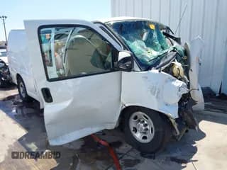 ✅ 2014 Chevrolet Express Cargo • VIN: 1GCWGGFAXE1149130 • Lot: 37273590. Listed on IAAI with 210,000 mi. Free auction sales archive from the USA and detailed vehicle history report at DreamBid. Image 1.