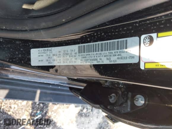 2019 Ram 1500 Limited z VIN 1C6SRFPT0KN896086, wystawiony jako IAAI lot #42366238 z przebiegiem Nie podano mil oraz . Historia ofert i sprzedaży dostępna na DreamBid. Obrazek 9.