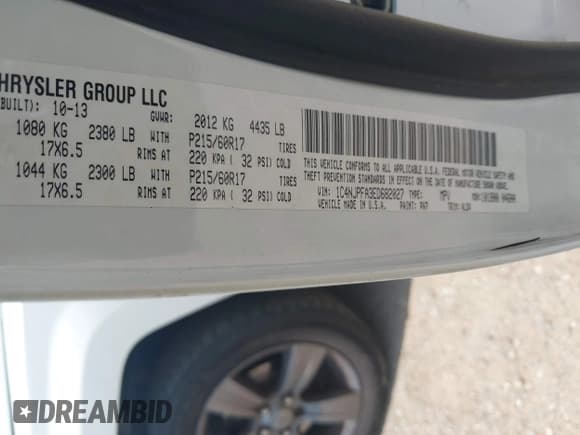 ✅ 2014 Jeep Patriot Latitude • VIN: 1C4NJPFA3ED682027 • Lot: 42794960. Listed on IAAI with 108,247 mi. Free auction sales archive from the USA and detailed vehicle history report at DreamBid. Image 9.