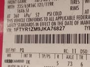 ✅ 2018 Ford Transit • VIN: 1FTYR1ZM9JKA76827 • Lot: 42592923. Listed on IAAI with 62,480 mi. Free auction sales archive from the USA and detailed vehicle history report at DreamBid. Image 9.