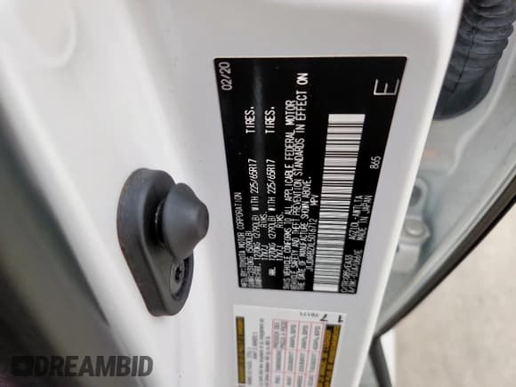 ✅ 2020 Lexus NX 300 • VIN: JTJDARBZXL5016712 • Lot: 90988515. Listed on Copart with 52,757 mi. Free auction sales archive from the USA and detailed vehicle history report at DreamBid. Image 13.