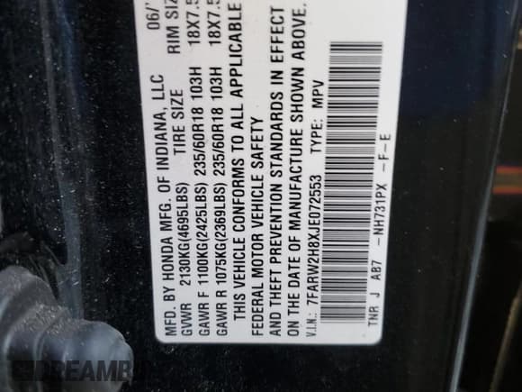 ✅ 2018 Honda CR-V EX-L • VIN: 7FARW2H8XJE072553 • Лот: 81441125. Опубликован ранее на Copart с пробегом 72 775 миль. Бесплатный доступ к архиву аукционных продаж из США и подробный отчёт об истории автомобиля на DreamBid. Изображение 13.