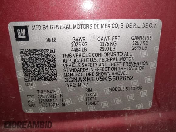 ✅ 2019 Chevrolet Equinox LT • VIN: 3GNAXKEV5KS502652 • Lot: 43065742. Wystawiony na IAAI z przebiegiem 151 049 mil. Bezpłatny archiwum sprzedaży aukcyjnych z USA i szczegółowy raport historii pojazdu na DreamBid. Zdjęcie 9.