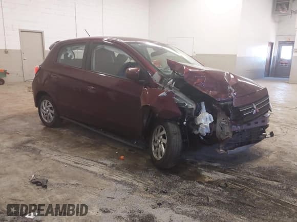 ✅ 2021 Mitsubishi Mirage ES • VIN: ML32AUHJ4MH009997 • Lot: 41647678. Listed on IAAI with 47,981 mi. Free auction sales archive from the USA and detailed vehicle history report at DreamBid. Image 1.