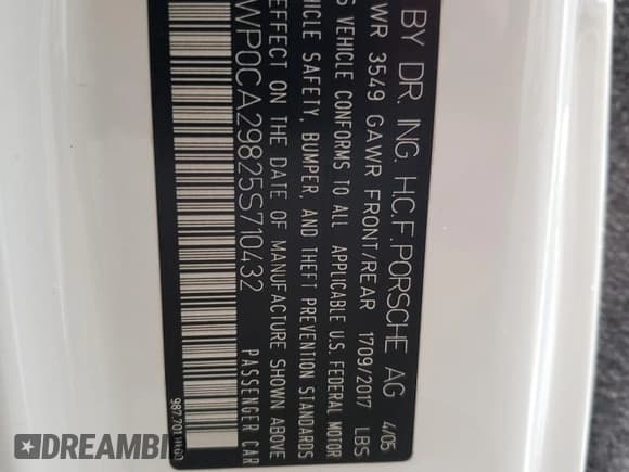 ✅ 2005 Porsche Boxster • VIN: WP0CA29825S710432 • Lot: 75864544. Listed on Copart with 39,339 mi. Free auction sales archive from the USA and detailed vehicle history report at DreamBid. Image 12.