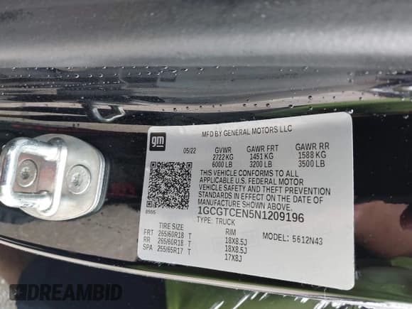 ✅ 2022 Chevrolet Colorado 4WD LT • VIN: 1GCGTCEN5N1209196 • Лот: 41214441. Опубликован ранее на IAAI с пробегом 31 634 миль. Бесплатный доступ к архиву аукционных продаж из США и подробный отчёт об истории автомобиля на DreamBid. Изображение 9.