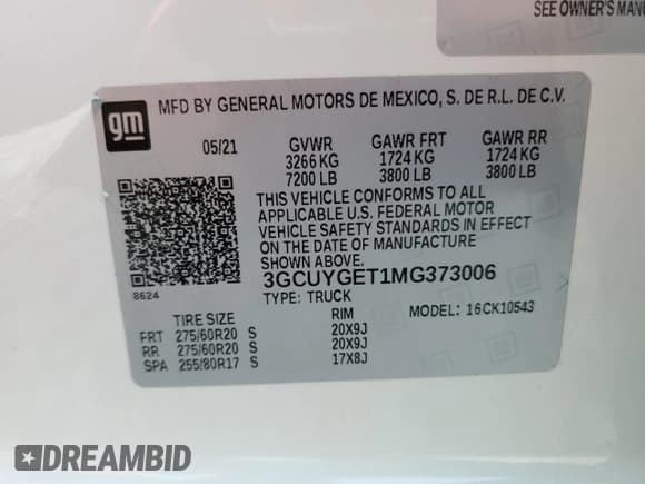 ✅ 2021 Chevrolet Silverado 1500 LTZ • VIN: 3GCUYGET1MG373006 • Lot: 56936835. Wystawiony na Copart z przebiegiem 52 396 mil. Bezpłatny archiwum sprzedaży aukcyjnych z USA i szczegółowy raport historii pojazdu na DreamBid. Zdjęcie 12.