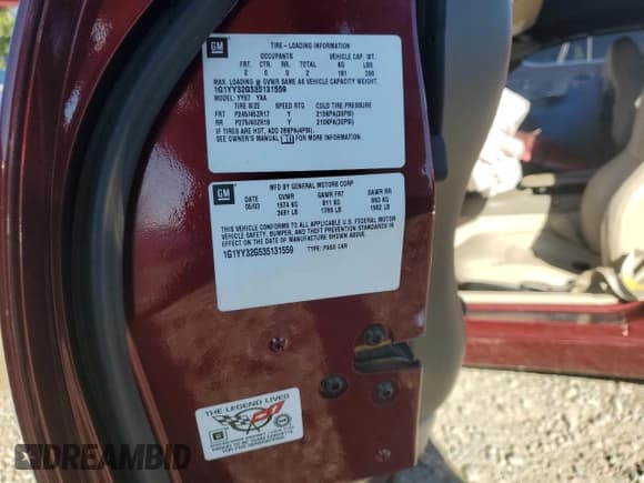 ✅ 2003 Chevrolet Corvette • VIN: 1G1YY32G535131559 • Lot: 92429385. Listed on Copart with Not provided. Free auction sales archive from the USA and detailed vehicle history report at DreamBid. Image 13.