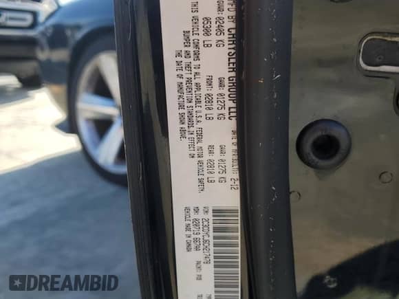 2012 Dodge Challenger SRT-8 392 with VIN 2C3CDYCJ6CH217478, listed as a Copart auction lot 73831054 with 22,682 mi miles and Non repairable. Bid and sale history available at DreamBid. Image 13.
