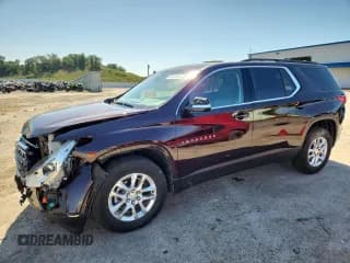 ✅ 2021 Chevrolet Traverse LT Cloth • VIN: 1GNERGKW9MJ112437 • Лот: 84444095. Опубликован ранее на Copart с пробегом 41 050 миль. Бесплатный доступ к архиву аукционных продаж из США и подробный отчёт об истории автомобиля на DreamBid. Изображение 1.