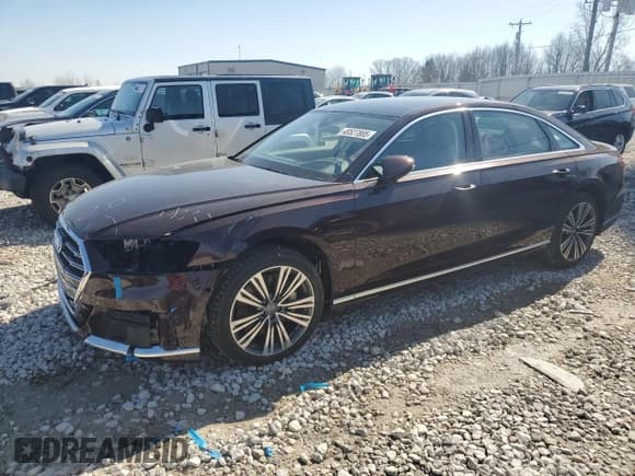 ✅ 2020 Audi A8 • VIN: WAU8DAF84LN014109 • Lot: 48527885. Wystawiony na Copart z przebiegiem 17 319 mil. Bezpłatny archiwum sprzedaży aukcyjnych z USA i szczegółowy raport historii pojazdu na DreamBid. Zdjęcie 1.