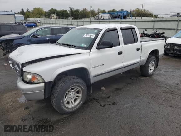 2002 Dodge Dakota SLT z VIN 1B7HG48N02S614138, wystawiony jako Copart lot #73217334 z przebiegiem 223 702 mil mil oraz Szkoda całkowita • Salvage title. Historia ofert i sprzedaży dostępna na DreamBid. Obrazek 1.