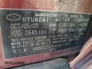 ✅ 2004 Hyundai Santa Fe GLS • VIN: KM8SC73D64U621373 • Lot: 84289455. Listed on Copart with Not provided. Free auction sales archive from the USA and detailed vehicle history report at DreamBid. Image 13.