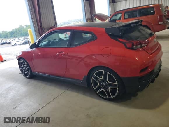 2021 Hyundai Veloster with VIN KMHT36AH5MU008813, listed as a Copart auction lot 59127424 with 36,909 mi miles and Salvage title. Bid and sale history available at DreamBid. Image 2.