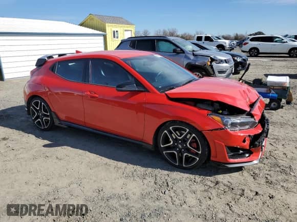 2020 Hyundai Veloster z VIN KMHT36AH8LU006018, wystawiony jako Copart lot #44410555 z przebiegiem 44 581 mil mil oraz Szkoda całkowita • Salvage title. Historia ofert i sprzedaży dostępna na DreamBid. Obrazek 4.