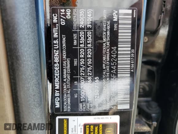 ✅ 2015 Mercedes-Benz GL 450 • VIN: 4JGDF6EE5FA452404 • Лот: 65478405. Опубликован ранее на Copart с пробегом 143 897 миль. Бесплатный доступ к архиву аукционных продаж из США и подробный отчёт об истории автомобиля на DreamBid. Изображение 13.