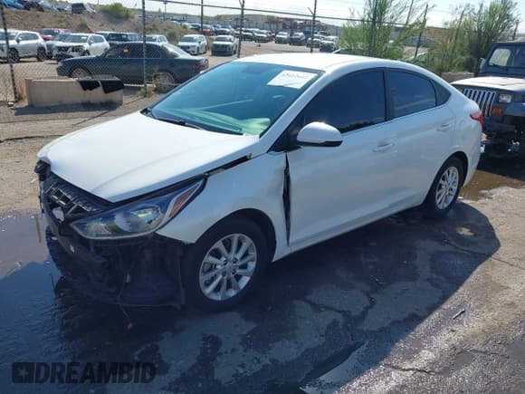 ✅ 2021 Hyundai Accent SE • VIN: 3KPC24A68ME150839 • Lot: 43412612. Listed on IAAI with 43,460 mi. Free auction sales archive from the USA and detailed vehicle history report at DreamBid. Image 2.