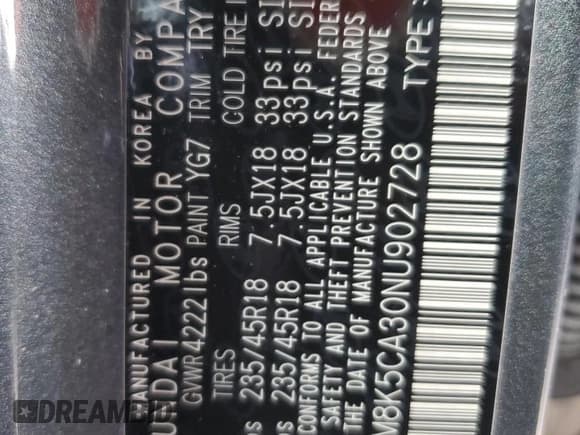 ✅ 2022 Hyundai Kona Limited • VIN: KM8K5CA30NU902728 • Лот: 72162694. Опубликован ранее на Copart с пробегом 19 076 миль. Бесплатный доступ к архиву аукционных продаж из США и подробный отчёт об истории автомобиля на DreamBid. Изображение 14.