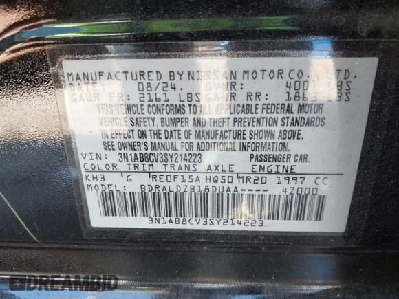 ✅ 2025 Nissan Sentra SV • VIN: 3N1AB8CV3SY214223 • Lot: 43608882. Wystawiony na IAAI z przebiegiem 20 967 mil. Bezpłatny archiwum sprzedaży aukcyjnych z USA i szczegółowy raport historii pojazdu na DreamBid. Zdjęcie 9.