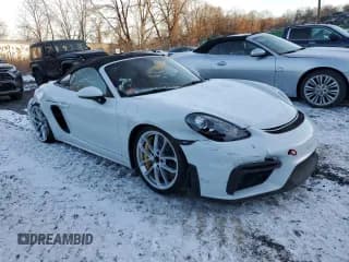 ✅ 2021 Porsche Boxster Spyder • VIN: WP0CC2A87MS240256 • Лот: 86481014. Опубликован ранее на Copart с пробегом 21 439 миль. Бесплатный доступ к архиву аукционных продаж из США и подробный отчёт об истории автомобиля на DreamBid. Изображение 4.