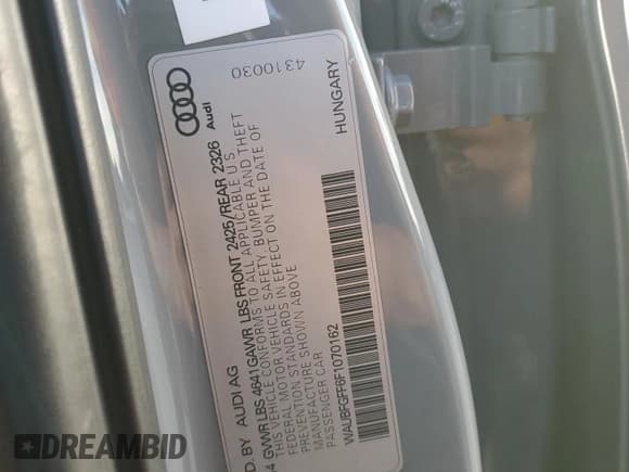 ✅ 2015 Audi A3 Premium • VIN: WAUBFGFF6F1070162 • Лот: 92470585. Опубликован ранее на Copart с пробегом 144 952 миль. Бесплатный доступ к архиву аукционных продаж из США и подробный отчёт об истории автомобиля на DreamBid. Изображение 12.