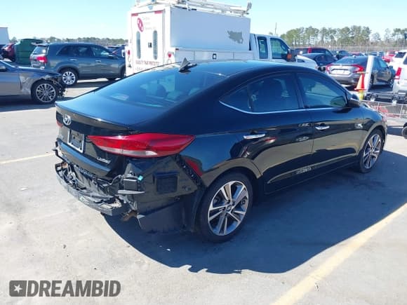 ✅ 2017 Hyundai Elantra Limited • VIN: 5NPD84LF8HH049737 • Lot: 41740831. Listed on IAAI with 56,889 mi. Free auction sales archive from the USA and detailed vehicle history report at DreamBid. Image 4.