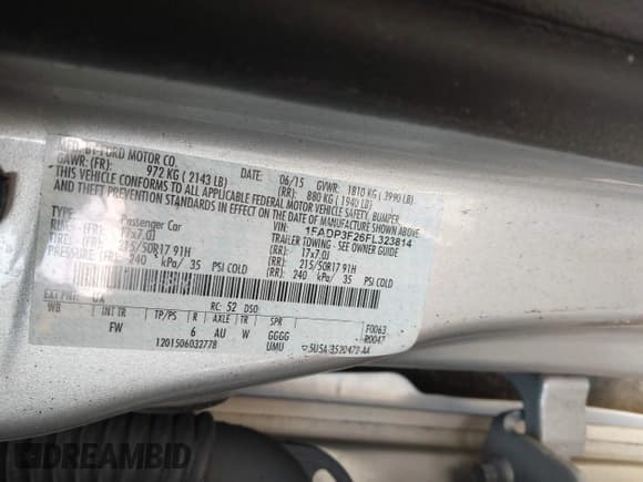 ✅ 2015 Ford Focus SE • VIN: 1FADP3F26FL323814 • Lot: 43512114. Listed on IAAI with 159,386 mi. Free auction sales archive from the USA and detailed vehicle history report at DreamBid. Image 9.