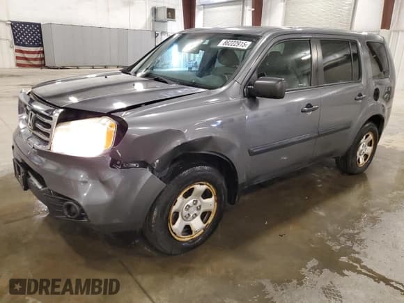 ✅ 2012 Honda Pilot LX • VIN: 5FNYF4H2XCB039506 • Lot: 86222915. Listed on Copart with 260,962 mi. Free auction sales archive from the USA and detailed vehicle history report at DreamBid. Image 1.